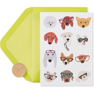 Papyrus Judith Leiber Blank Card for Her (Gemmed Poodle)(Dog with Glasses)