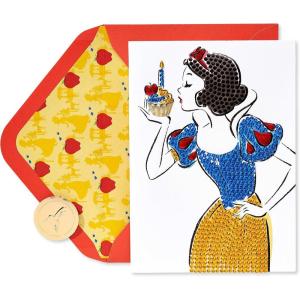 Papyrus Mickey and Minnie Mouse Birthday Card (As Wonderful As You)(Snow White With Cupcake)