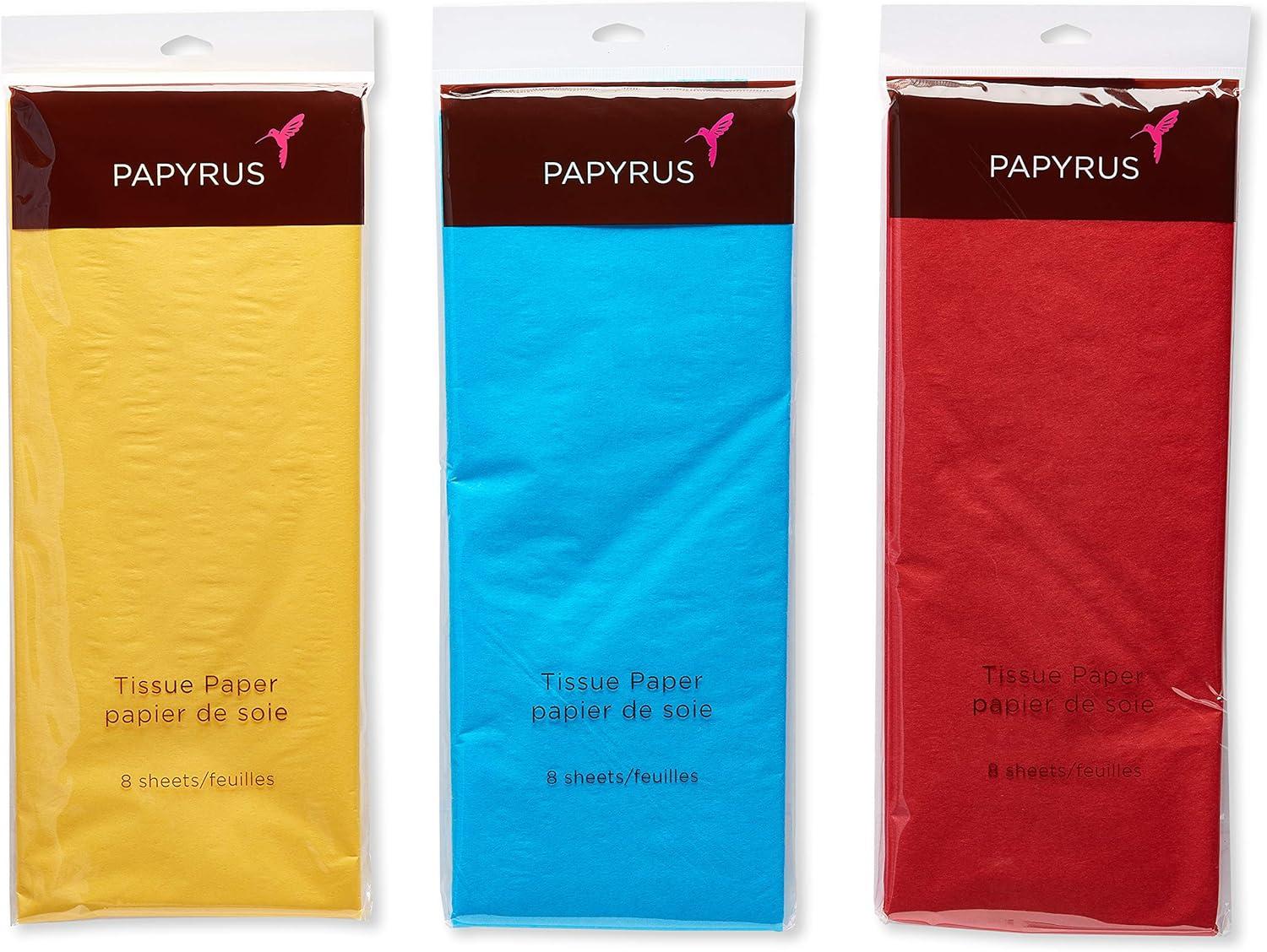 imagePapyrus 28 Sheet Tissue Paper Bulk Specialty Bundle for Gifts Decorations Crafts DIY and MorePrimary Color
