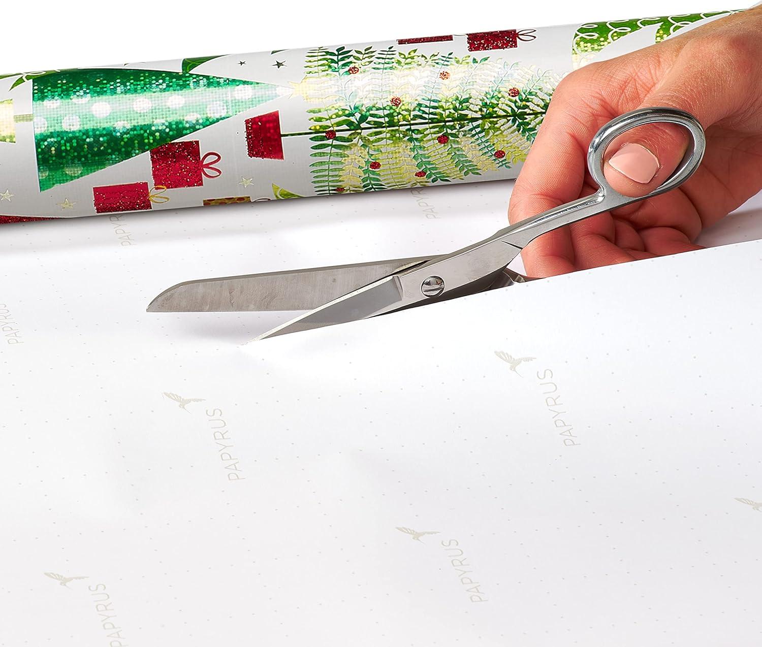 imagePapyrus Wrapping Paper Set for Christmas Hanukkah and All Holidays Glitz and Glam 2 Rolls 40 sq ft 3 Bows 1 Ribbon 3 Tags 12 LabelsChristmas Trees and Candy Canes