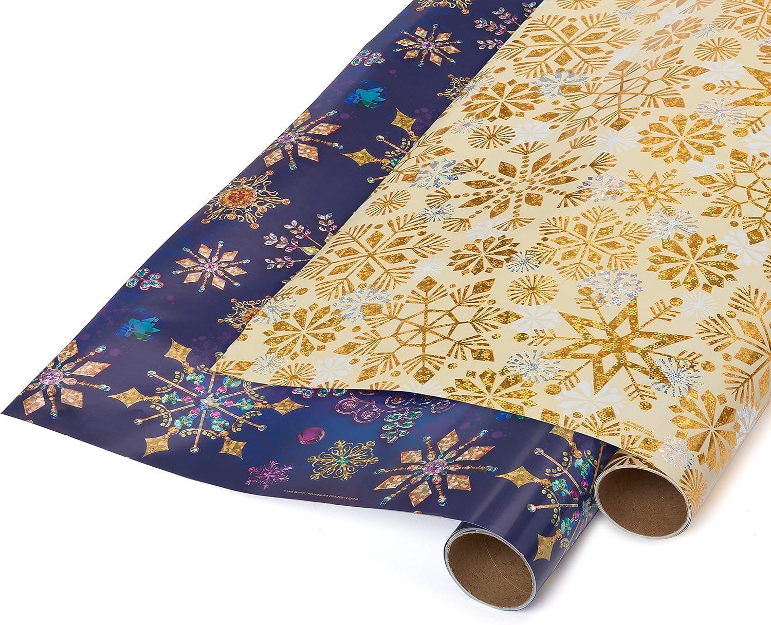 imagePapyrus Wrapping Paper Set for Christmas Hanukkah and All Holidays Glitz and Glam 2 Rolls 40 sq ft 3 Bows 1 Ribbon 3 Tags 12 LabelsHoliday Glitz and Glam Ensemble