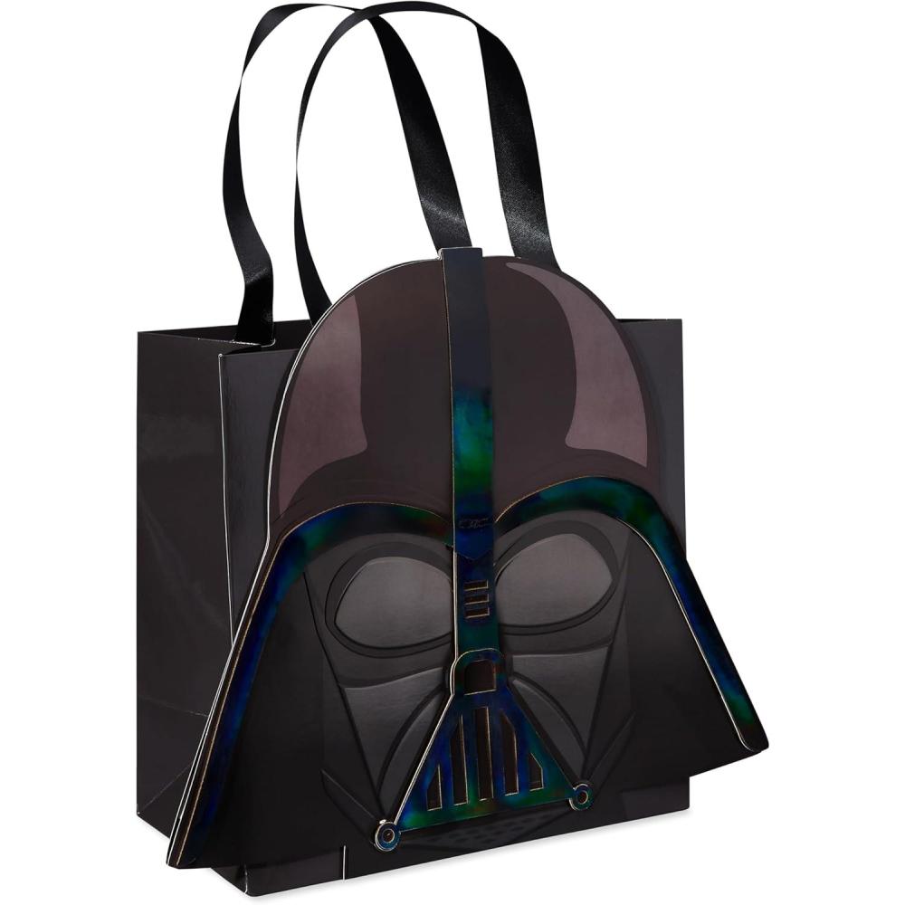 imagePapyrus 14quot Wine Gift Bag with Tissue Paper Silver Glitter for Birthdays Weddings Bridal Showers and All Occasions 1 Bag 4SheetsFSC Diecut Darth Vader