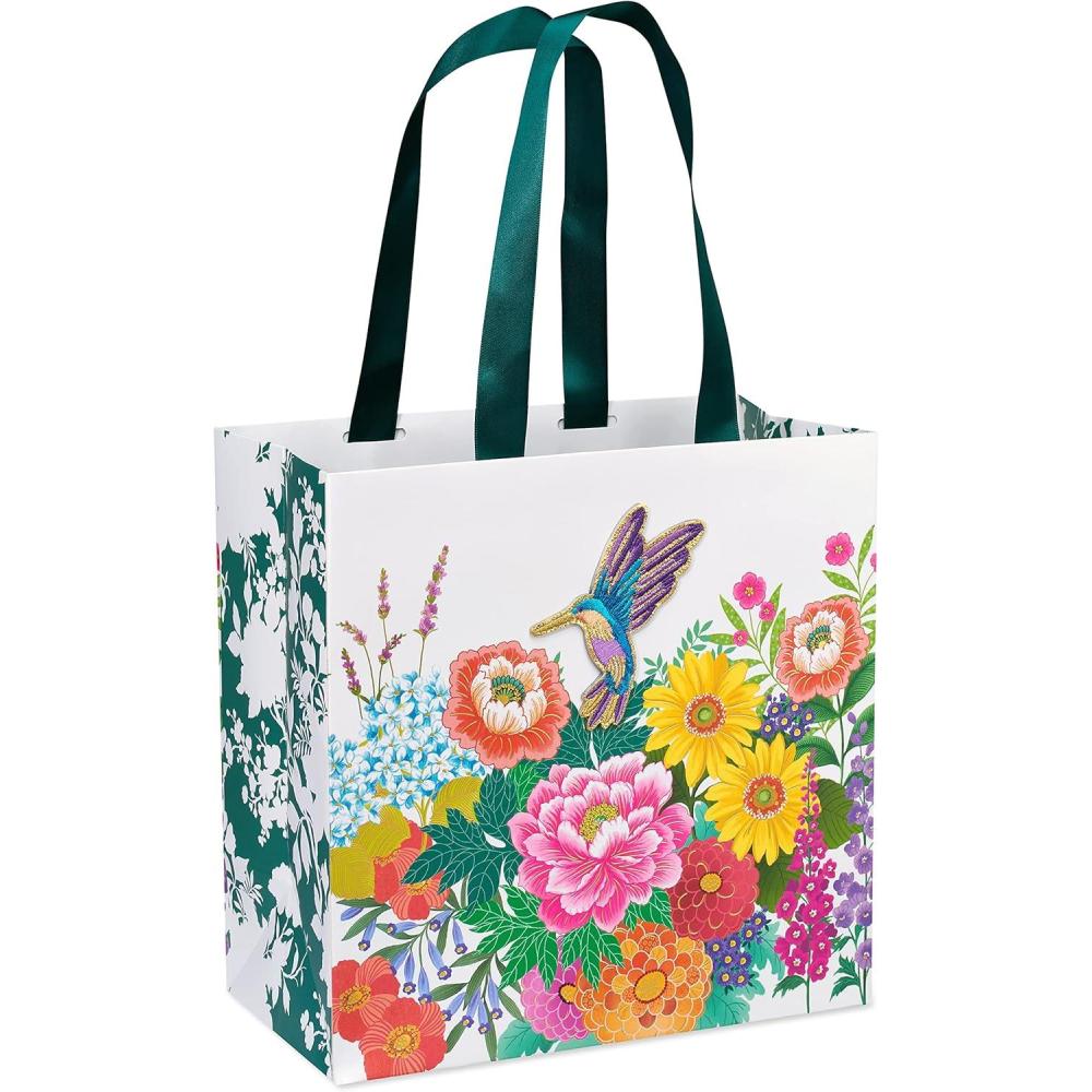 imagePapyrus 85quot Medium Gift Bag Hummingbird in Garden for Birthdays Baby Showers Weddings Bridal Showers and All Occasions 1 BagHummingbird in Garden