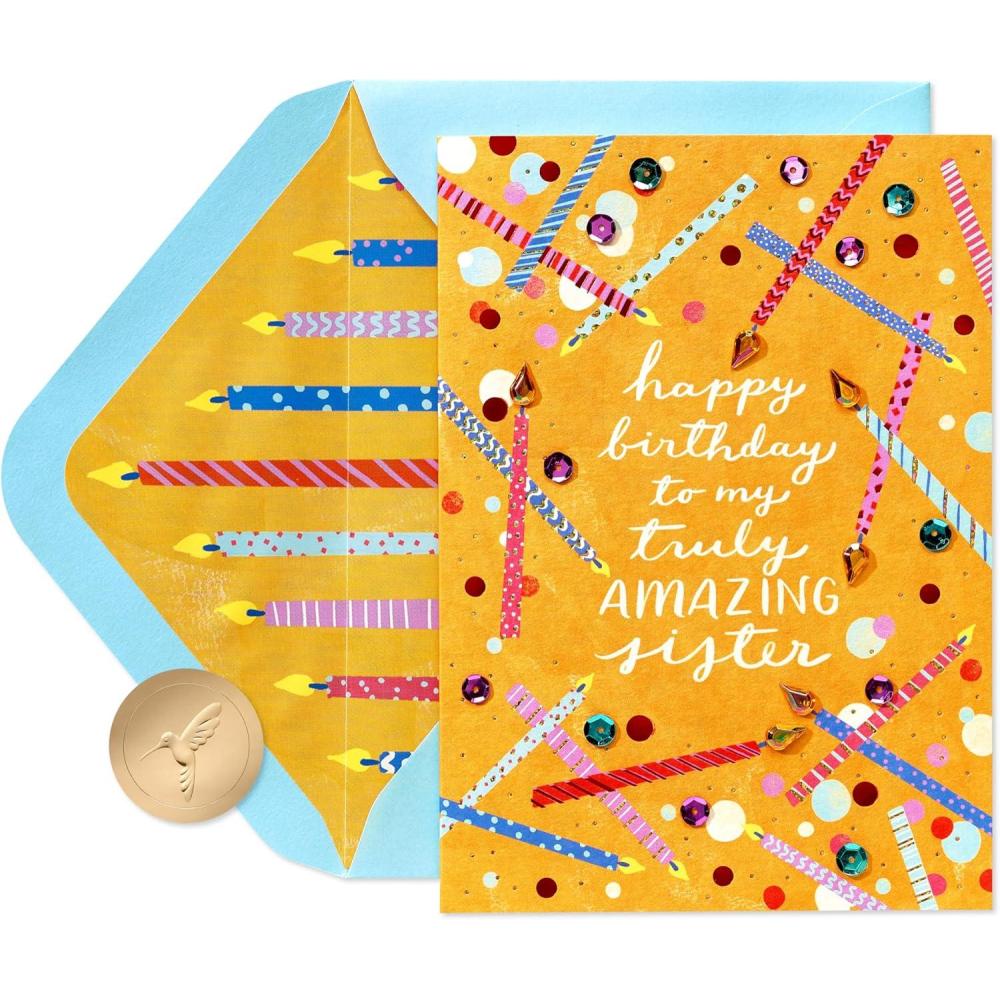imagePapyrus Birthday Card for Sister Inspiring MeFSC Candle Toss