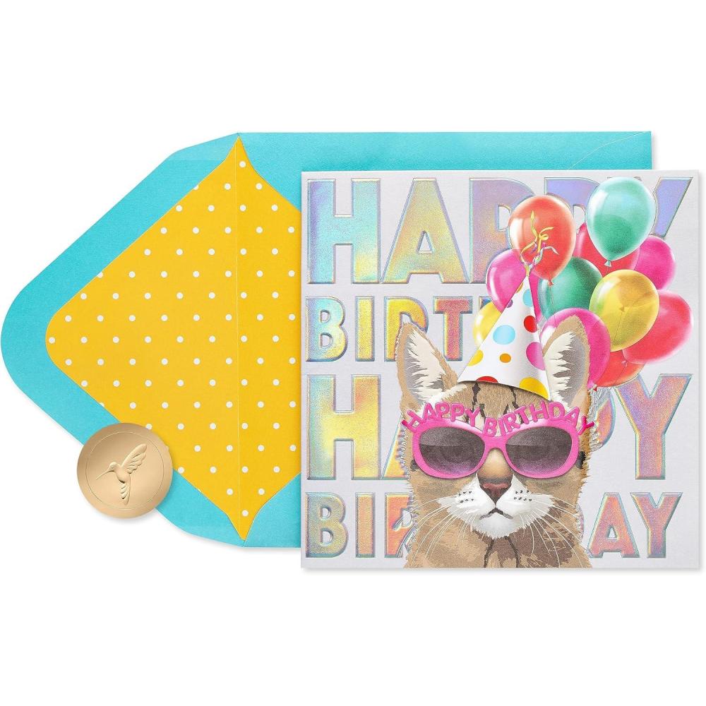 imagePapyrus Birthday Cards Cat and Cake 2CountOne Cool Cat