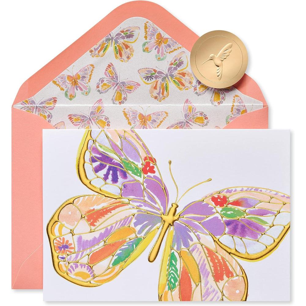 imagePapyrus Blank Cards with Envelopes Gem Earring 8Countpeach  pink  purple  yellow