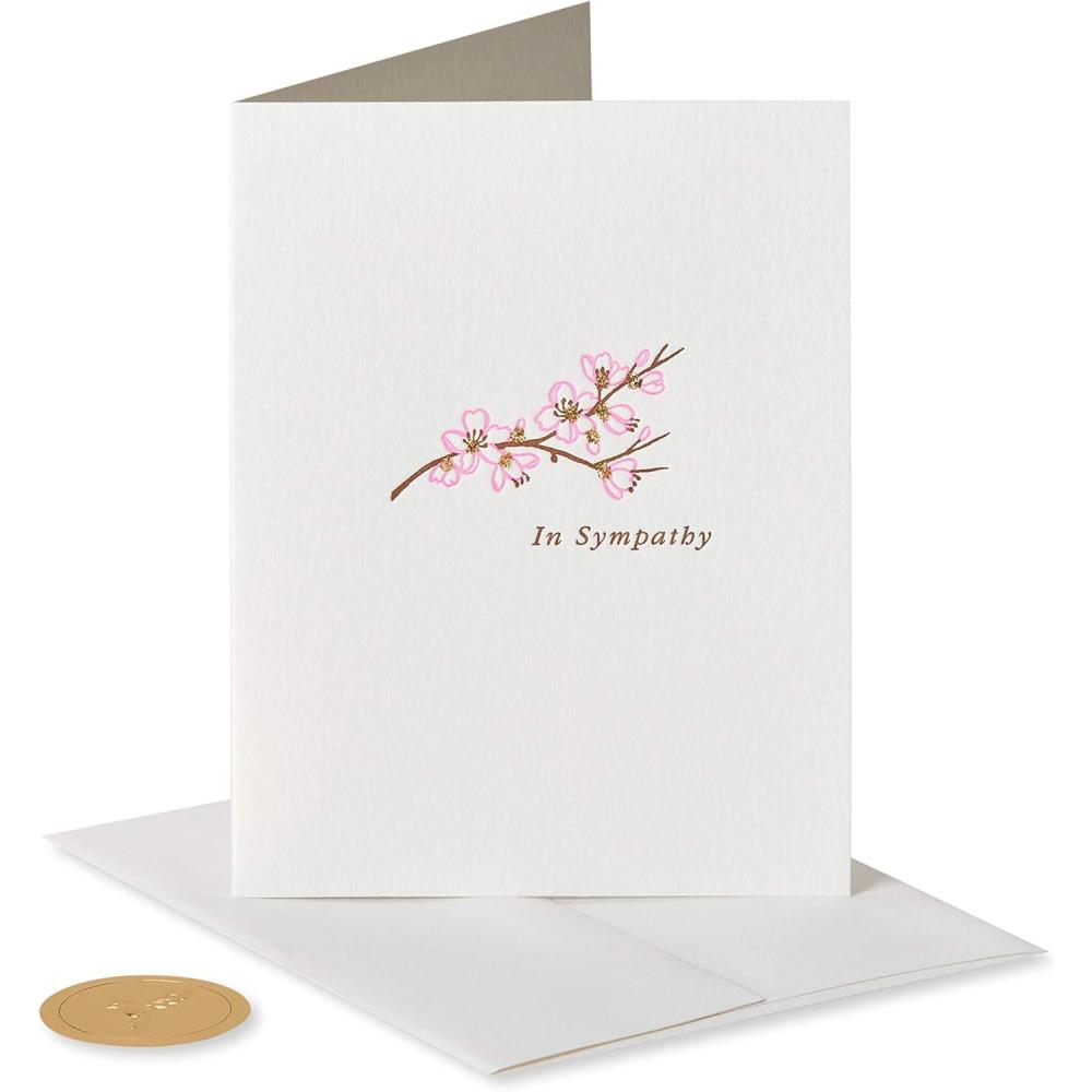 imagePapyrus Blank Sympathy Card Wishing You HealingFloral Branch