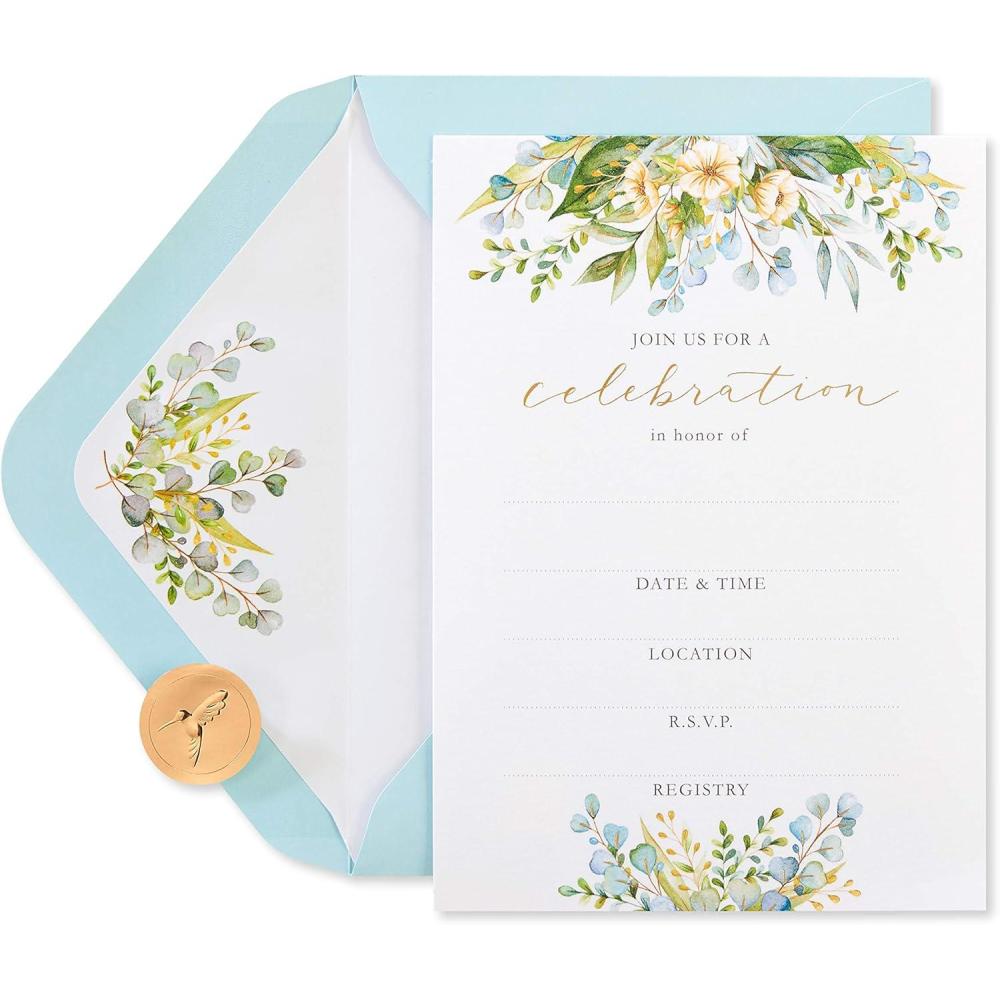 imagePapyrus Blank Thank You Cards with Envelopes Floral 12CountEucalyptus Leaves