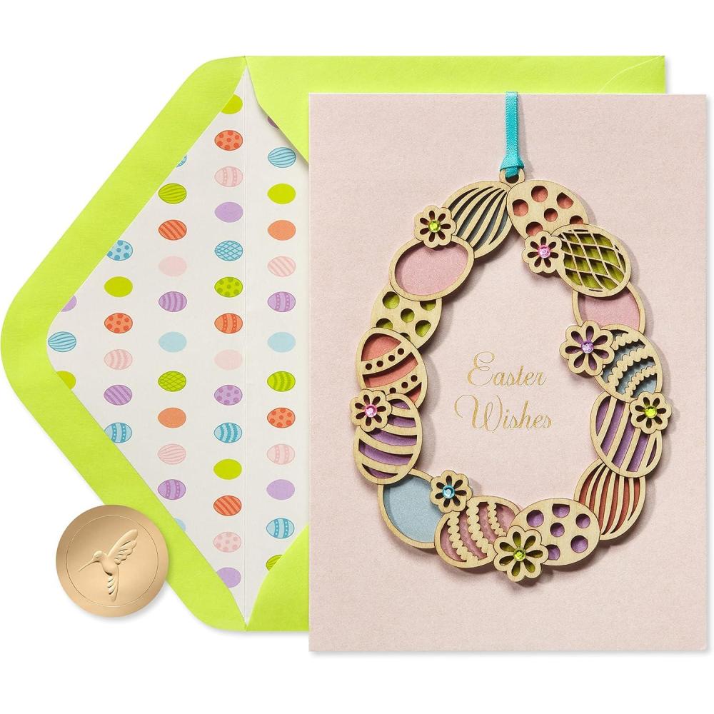 imagePapyrus Easter Card Celebrate This Wonderful TimeWood Egg Hangable