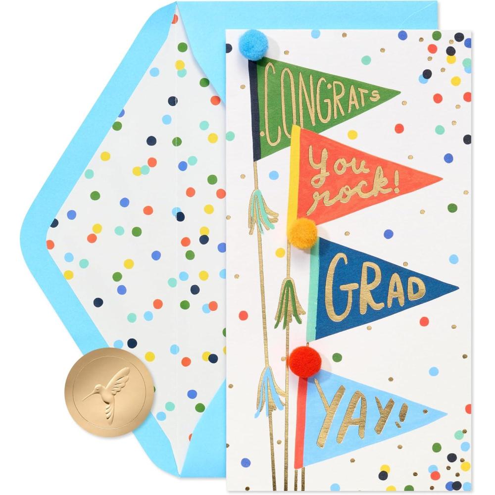 imagePapyrus Graduation Card Money Holder or Gift Card Holder Amazing AccomplishmentFSC Grad Pennants