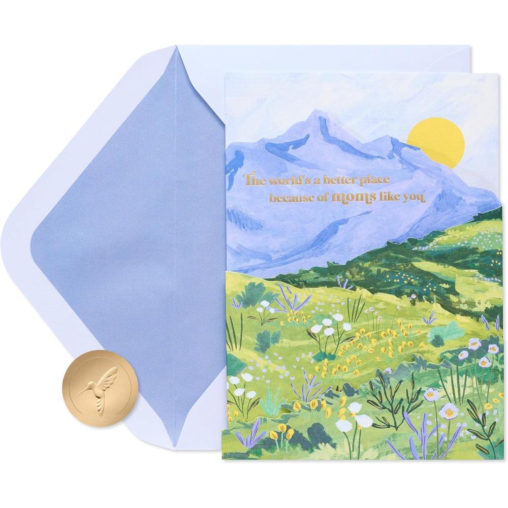 imagePapyrus Mothers Day Card Sunshine and SmilesFSC Painterly Mountain Scape