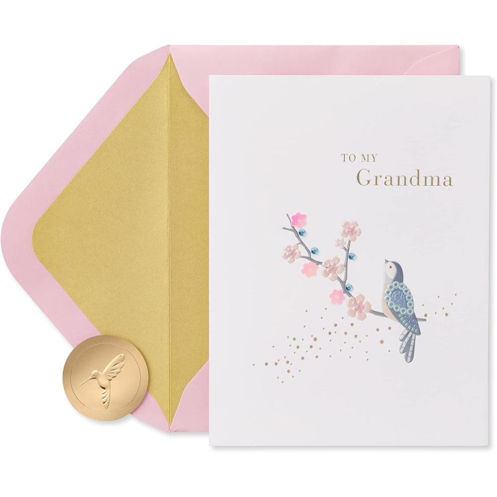 imagePapyrus Mothers Day Card for Grandma Thankful For YouBird on Branch