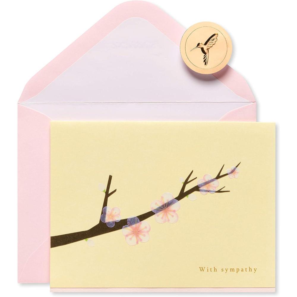imagePapyrus Sympathy Card Comfort and SupportBranch With Blooms