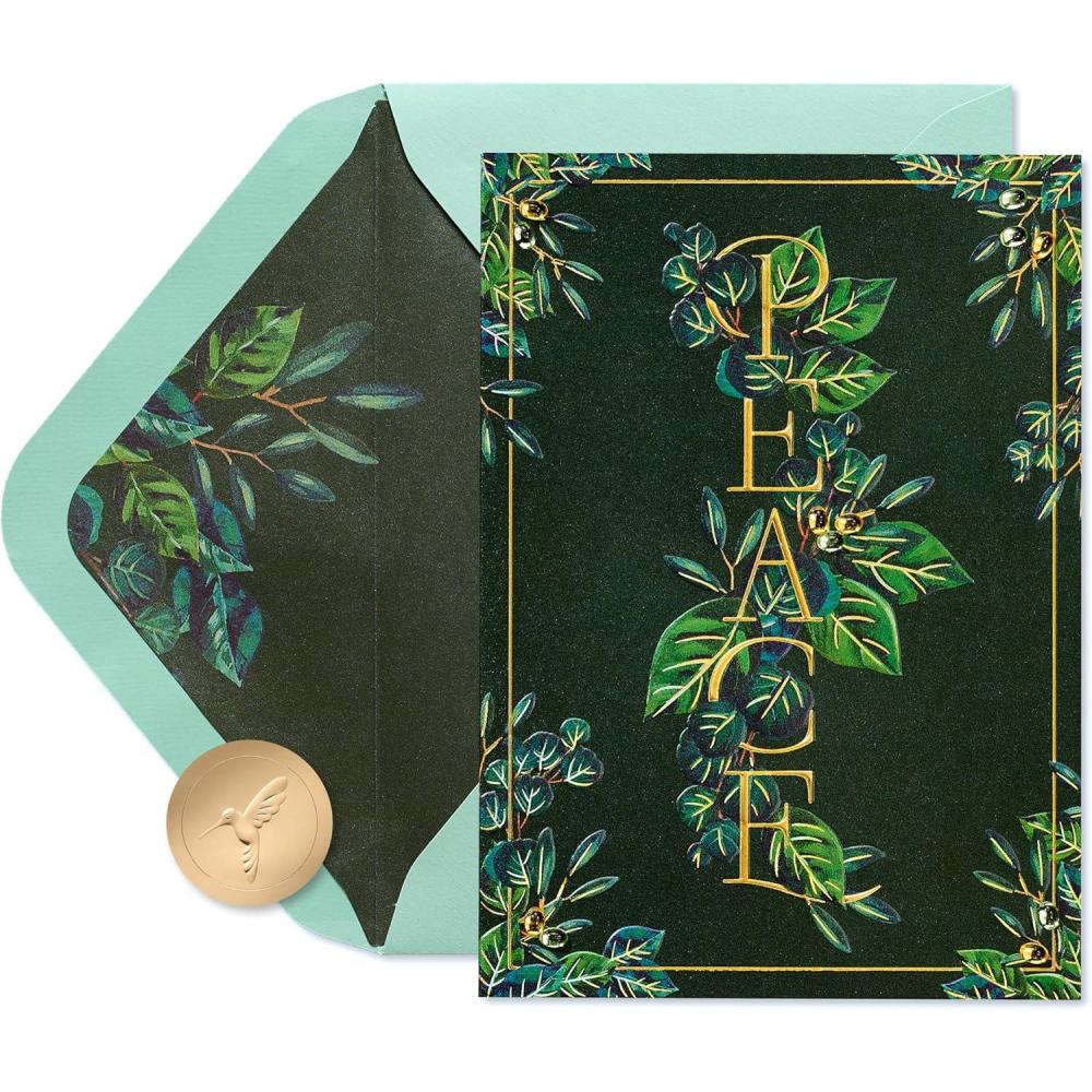 imagePapyrus Sympathy Card There Are No WordsFSC Peace Foliage Sprigs