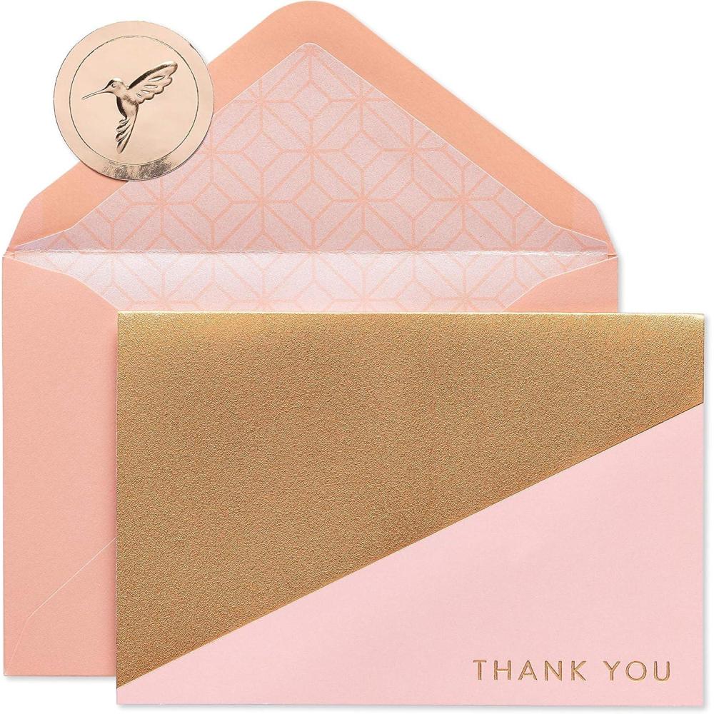 imagePapyrus Thank You Cards with Envelopes Merci 14CountGeometric