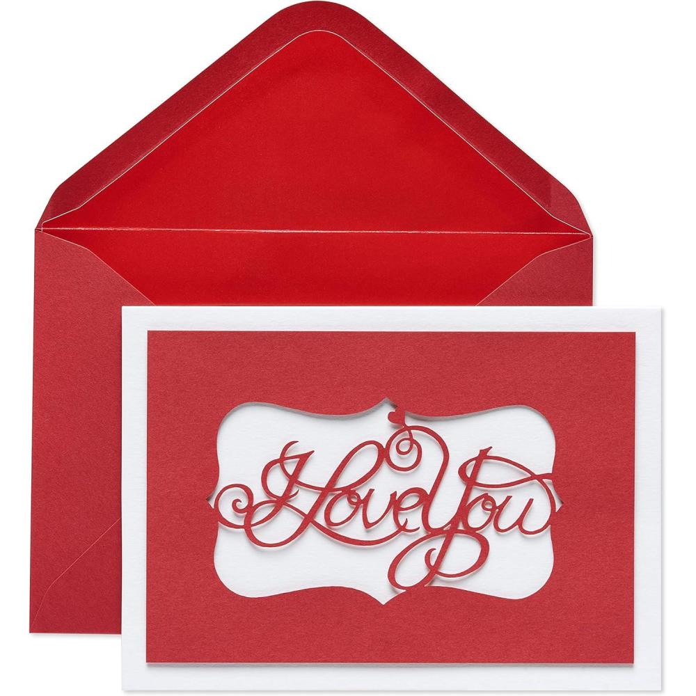 imagePapyrus Valentines Day Card Butter HalfLASERCUT GLITTER LOVE