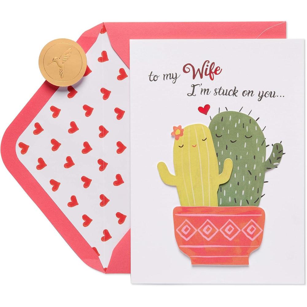 imagePapyrus Valentines Day Card for Wife Forever ValentineCacti