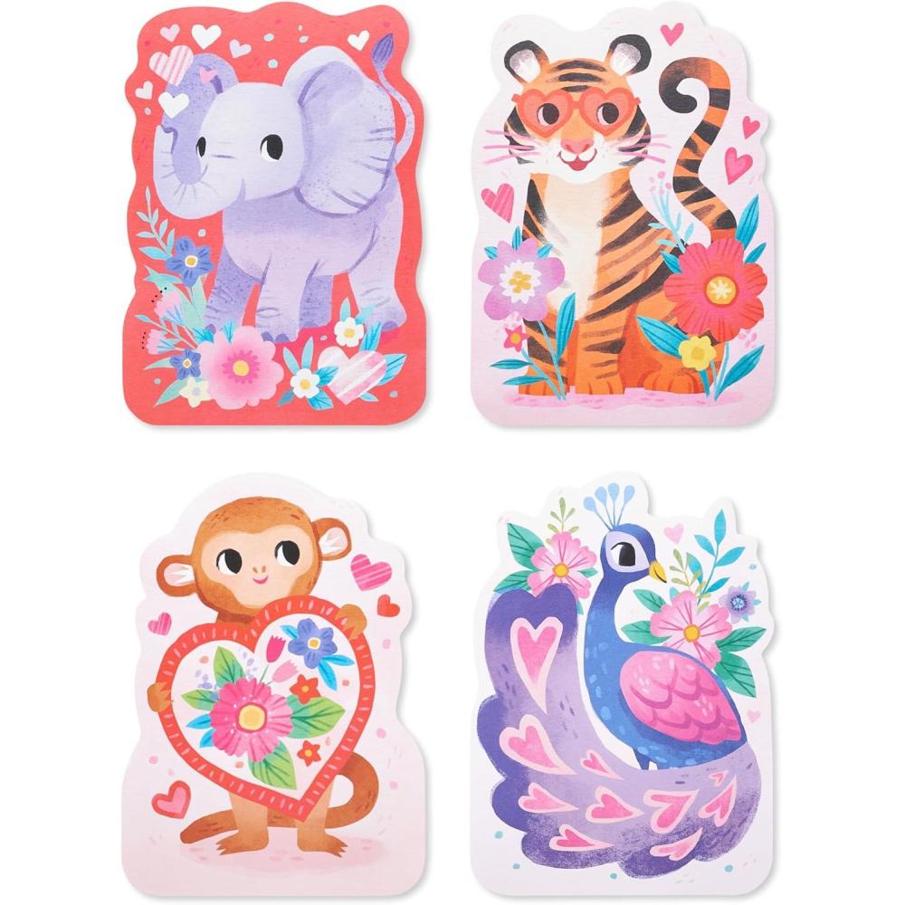 imagePapyrus Valentines Day Cards for Kids Monster Hearts 20Count 1 Sticker SheetFSC JUVIE PACK JUNGLE PALS