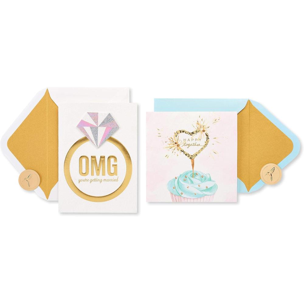 imagePapyrus Wedding Cards Congratulations Toast 2CountCupcake and Ring