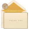 imagePapyrus Thank You Cards with Envelopes Gold Border 16Count