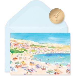 Papyrus 14-Count Blank Cards with Envelopes (Beach)(FSC STUDIO BL BEACH SCENE)