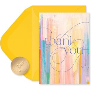 Papyrus 14-Count Blank Thank You Cards with Envelopes (Watercolor)(FSC STUDIO TY WATERCOLOR TEXT)