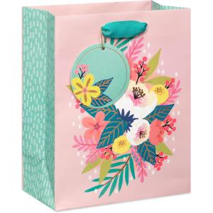 Papyrus 14″ Wine Gift Bag (Floral) for Birthdays, Weddings, Bridal Showers and All Occasions (1 Bag)(Floral Blossoms)