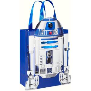 Papyrus 14″ Wine Gift Bag with Tissue Paper (Silver Glitter) for Birthdays, Weddings, Bridal Showers and All Occasions (1 Bag, 4-Sheets)(R2-D2)