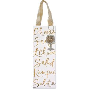 Papyrus 14″ Wine Gift Bag with Tissue Paper (Wine Variety) for Birthdays, Weddings, Bridal Showers and All Occasions (1 Bag, 4-Sheets)(International Cheers)
