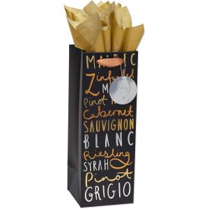 Papyrus 14″ Wine Gift Bag with Tissue Paper (Wine Variety) for Birthdays, Weddings, Bridal Showers and All Occasions (1 Bag, 4-Sheets)(Wine Variety)
