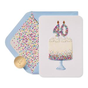 Papyrus 40th Birthday Card (Forty Looks Good on You)(Calls For Celebration)