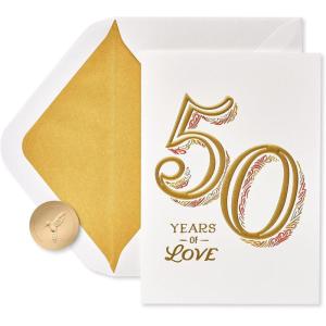 Papyrus 50th Anniversary Card for Couple (Wonderful Memories)(Wonderful Memories)