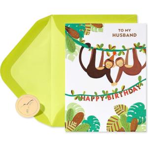 Papyrus 80th Birthday Card (Wishing You Every Happiness)(Monkey Around)