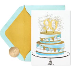 Papyrus 90th Birthday Card (Warm Memories)(Many Wonderful Gifts)