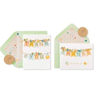 Papyrus Baby Thank You Cards with Envelopes, Floral (20-Count)(Floral)