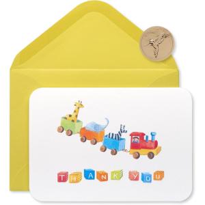 Papyrus Baby Thank You Cards with Envelopes, Toy Train (12-Count)(Toy Train)