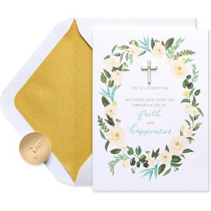 Papyrus Baptism Card (Faith and Happiness)(Foliage)