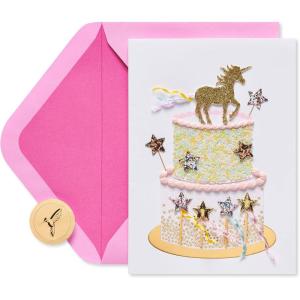 Papyrus Birthday Card Assortment, Rainbow Unicorns (4-Count)(Fantastical Birthday)