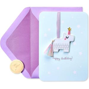 Papyrus Birthday Card Assortment, Rainbow Unicorns (4-Count)(Most Magical Birthday)