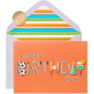 Papyrus Birthday Card for Dad (Inspiring)(FSC Sports Icons BDY Text)