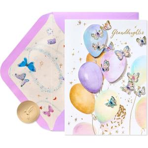 Papyrus Birthday Card for Granddaughter (Birthday Wishes)(FSC Magical Butterflies)