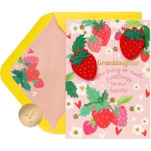 Papyrus Birthday Card for Granddaughter (Birthday Wishes)(FSC Strawberry Birthday)