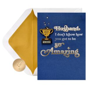Papyrus Birthday Card for Husband (Most Amazing Man)(FSC Worlds Best Husband)