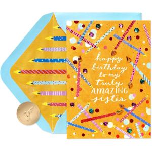 Papyrus Birthday Card for Sister (Inspiring Me)(FSC Candle Toss)