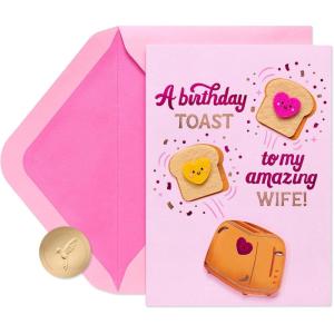 Papyrus Birthday Card for Wife (I Loaf You)(FSC Birthday Toast To My Wife)