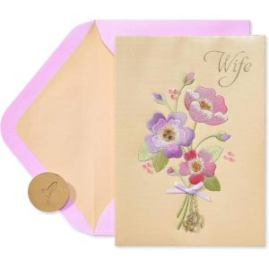 Papyrus Birthday Card for Wife (More Amazing)(Embroidered Bouquet)