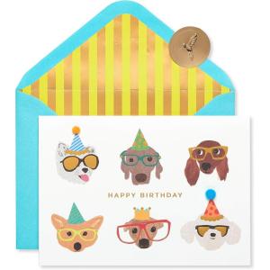 Papyrus Birthday Cards, Dogs and Banner (2-Count)(Celebrating You Today)