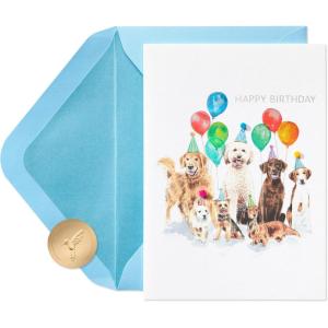Papyrus Birthday Cards, Dogs and Banner (2-Count)(The Best Day Ever)