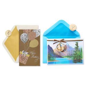 Papyrus Birthday Cards for Her, Cakes (2-Count)(Balloons and Mountain)