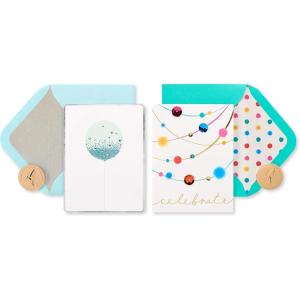 Papyrus Birthday Cards for Her, Cakes (2-Count)(Streamers and Balloons)